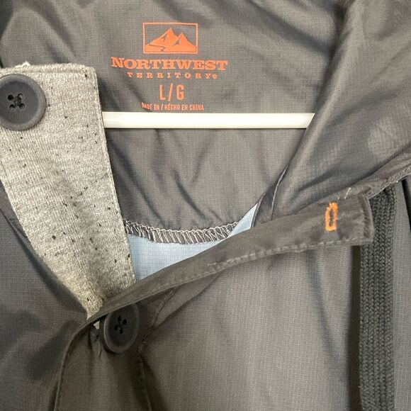 Northwest Territory Mens Hooded Outdoor Long Sleeve Pullover Gray/Black Sz L EUC - Picture 4 of 10